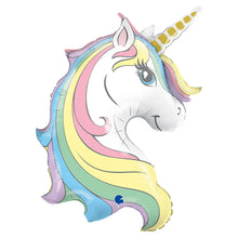 Folieballong, Macaron Unicorn Head Shape 99 cm