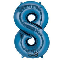 Folieballong, siffra 8 blå 86 cm