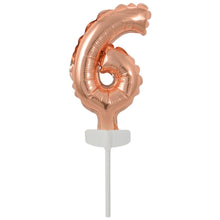 Folieballong, siffra 6 rosé 15 cm