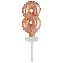 Folieballong, siffra 8 rosé 15 cm