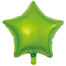 Folieballong, stjärna ljusgrön 45 cm