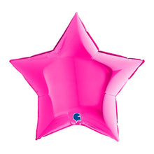 Folieballong, stjärna magenta 91 cm