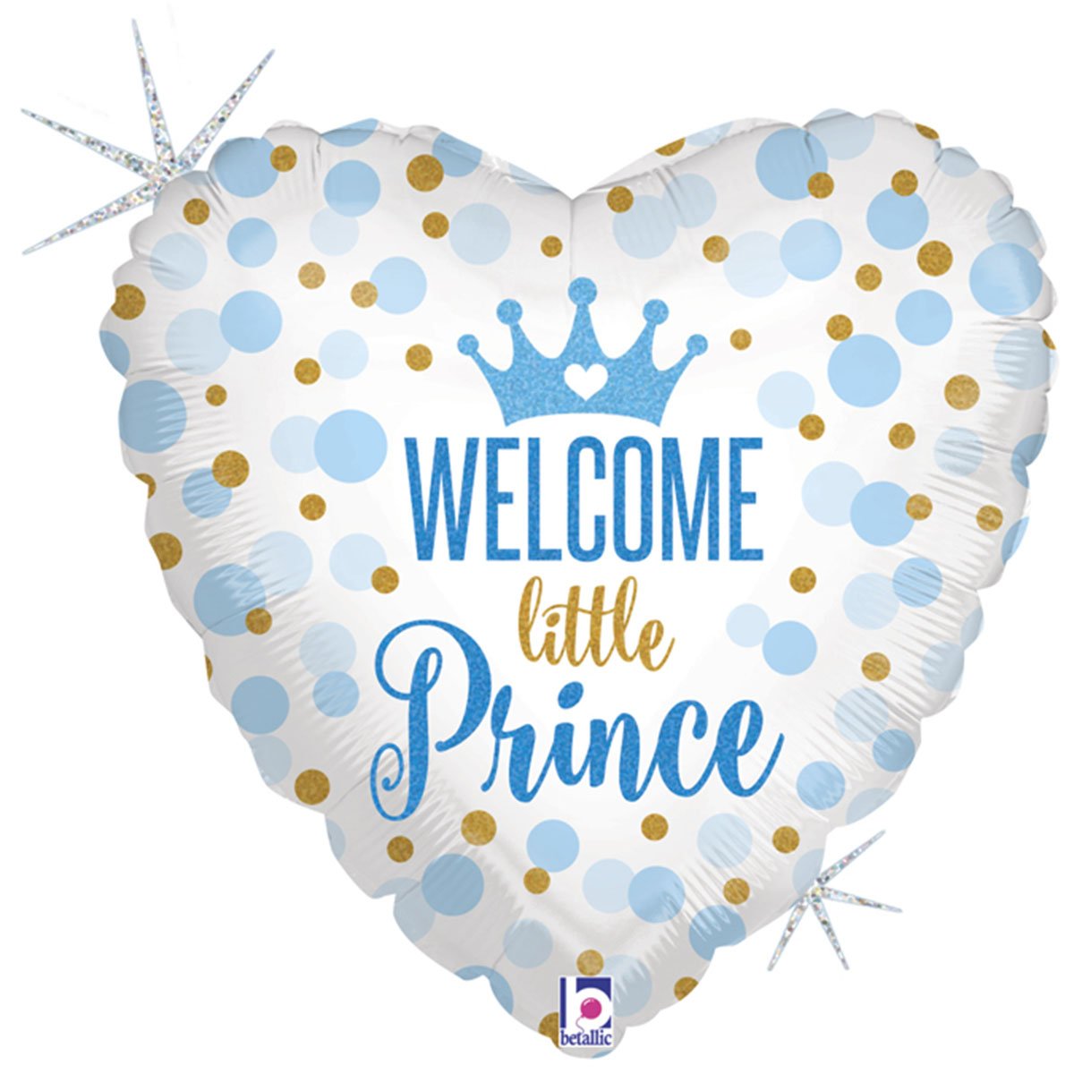 Folieballong, welcome little prince 45 cm