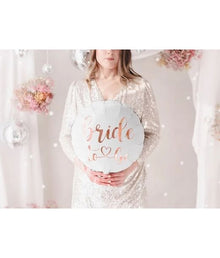 Folieballong, bride to be vit 45 cm