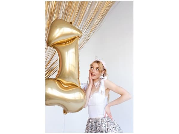 Folieballong, penis guld 55x112 cm