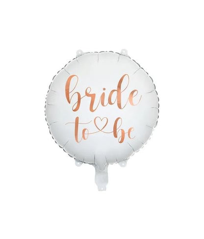 Folieballong, bride to be vit 45 cm