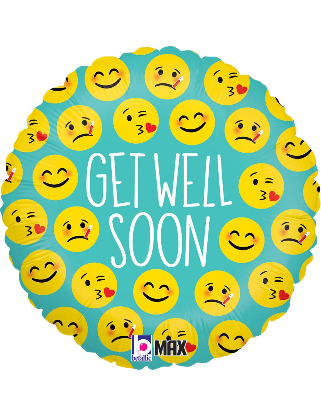 Folieballong, Emoji Get Well 45 cm