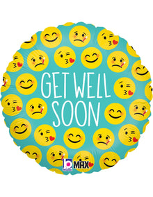Folieballong, Emoji Get Well 45 cm