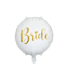 Folieballong, bride vit 45 cm