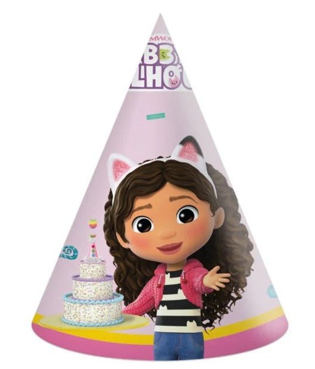 Partyhattar, Gabby's Dollhouse 6 st