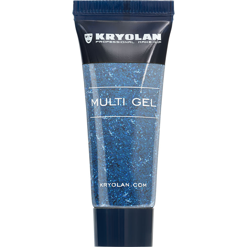 Kryolan multigel glitter, blå 10 ml