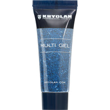 Kryolan multigel glitter, blå 10 ml