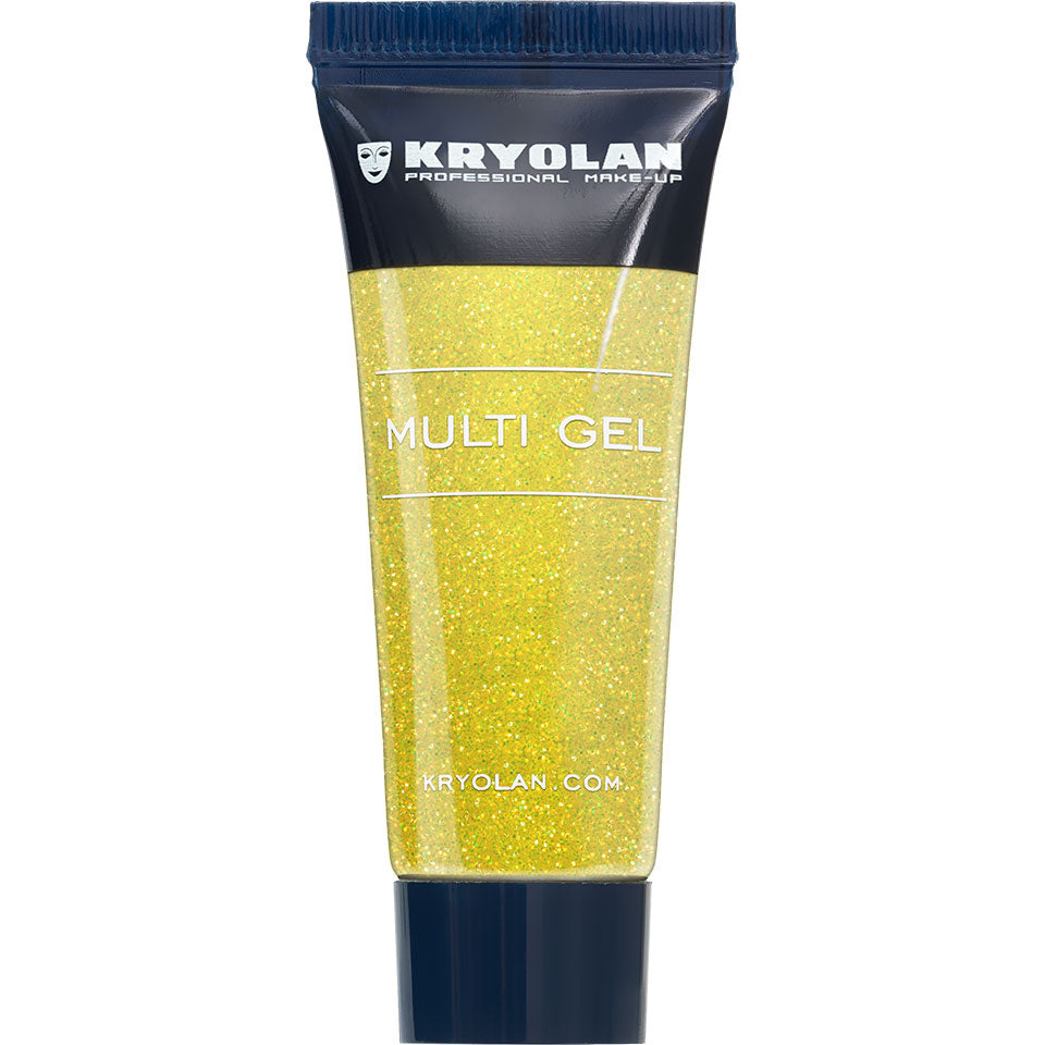 Kryolan multigel glitter, pastell gul 10 ml