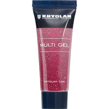 Kryolan multigel glitter, röd 10 ml
