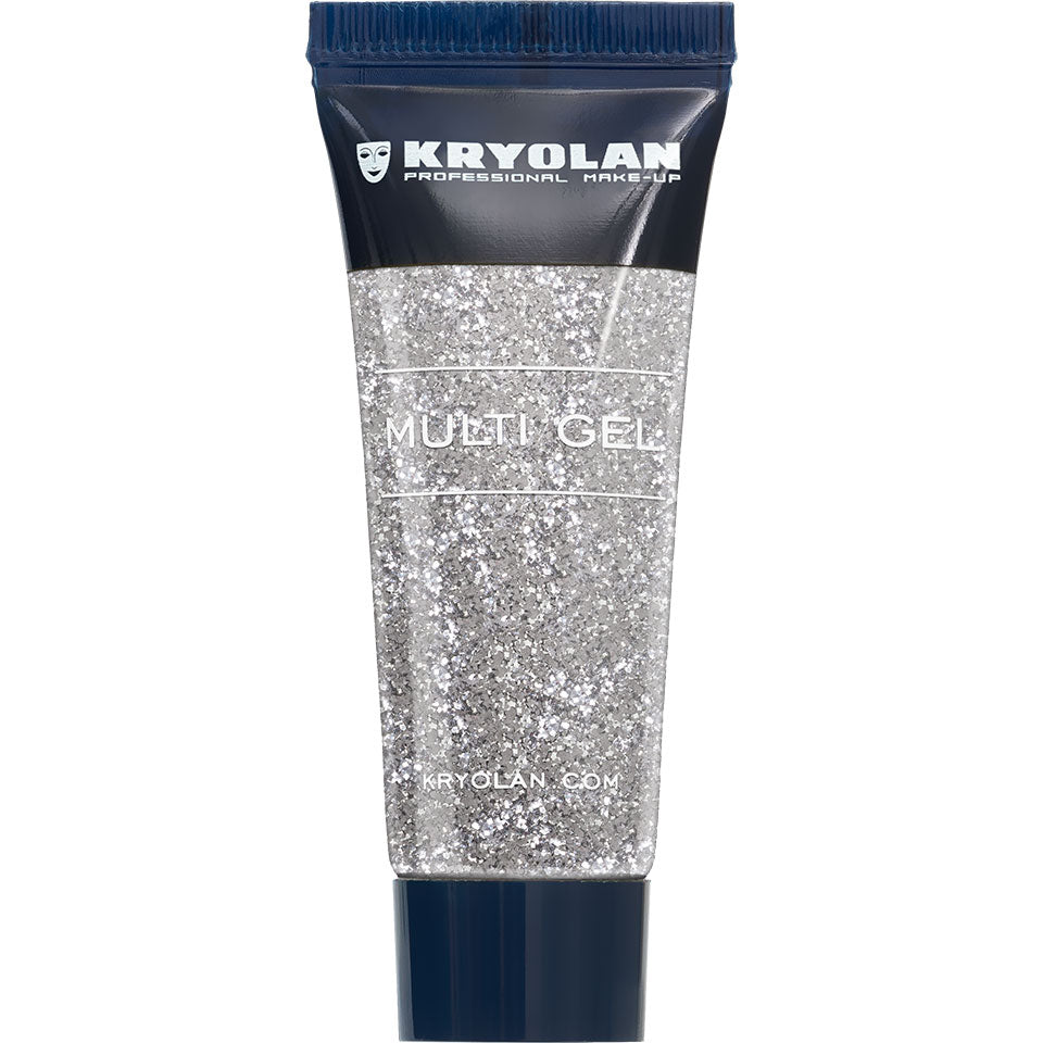 Kryolan multigel glitter, silver 10 ml