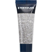 Kryolan multigel glitter, silver 10 ml