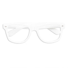 Glasögonbågar, vit neon