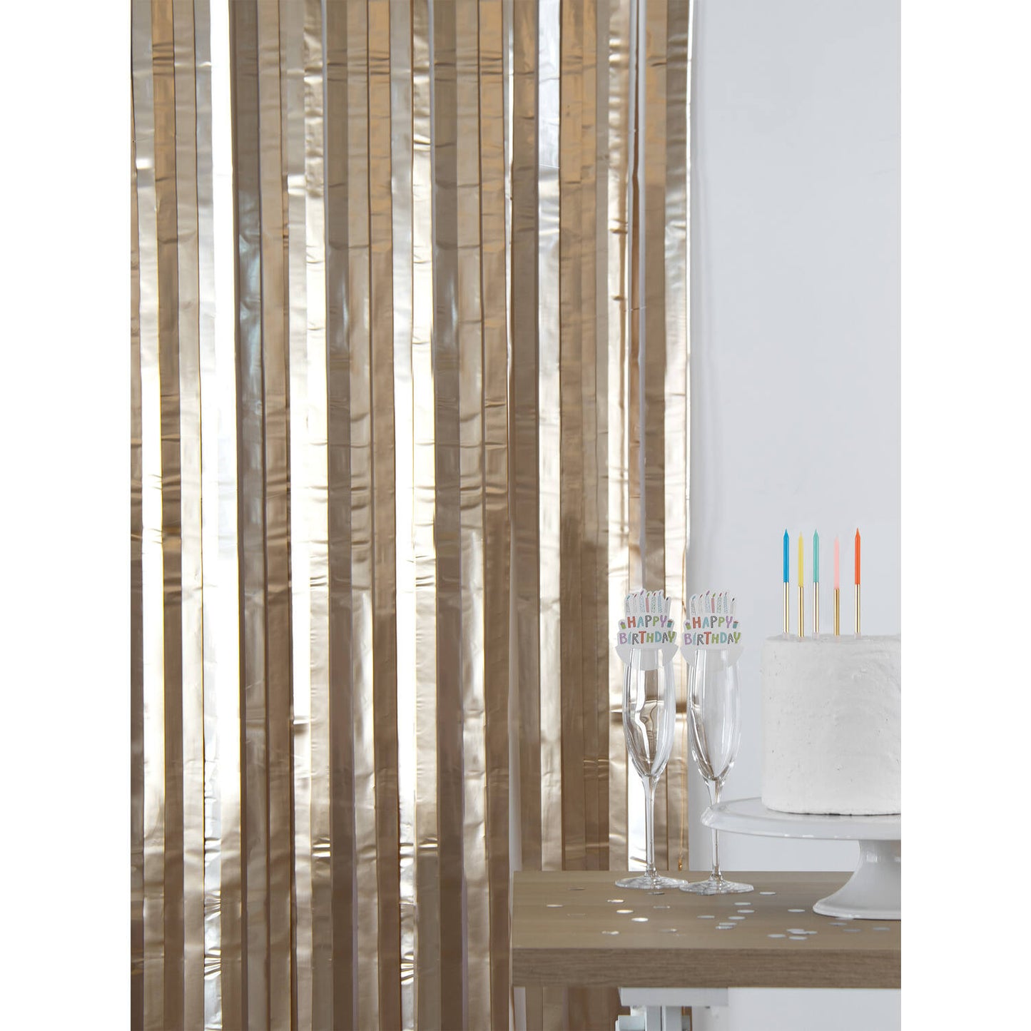 Glitterdraperi, matt guld 1x2 m