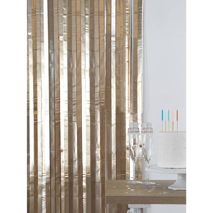 Glitterdraperi, matt guld 1x2 m