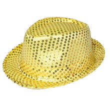 Glitterhatt, fedora guld