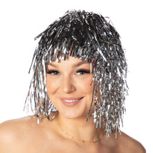 Glitterperuk, silver