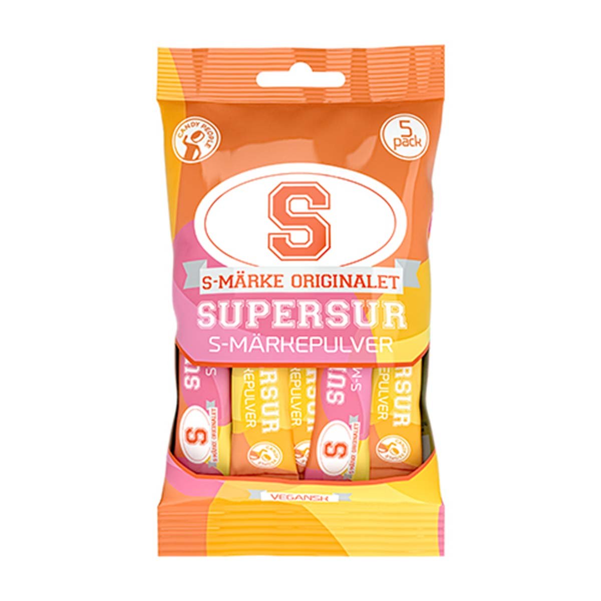 Godis, S-märke supersurt pulver 5-pack