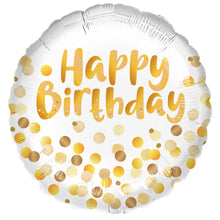 Folieballong, golden birthday party 45 cm