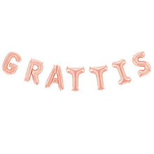 Folieballong, girlang grattis rosé