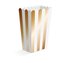 Popcornbägare, guld 8 st