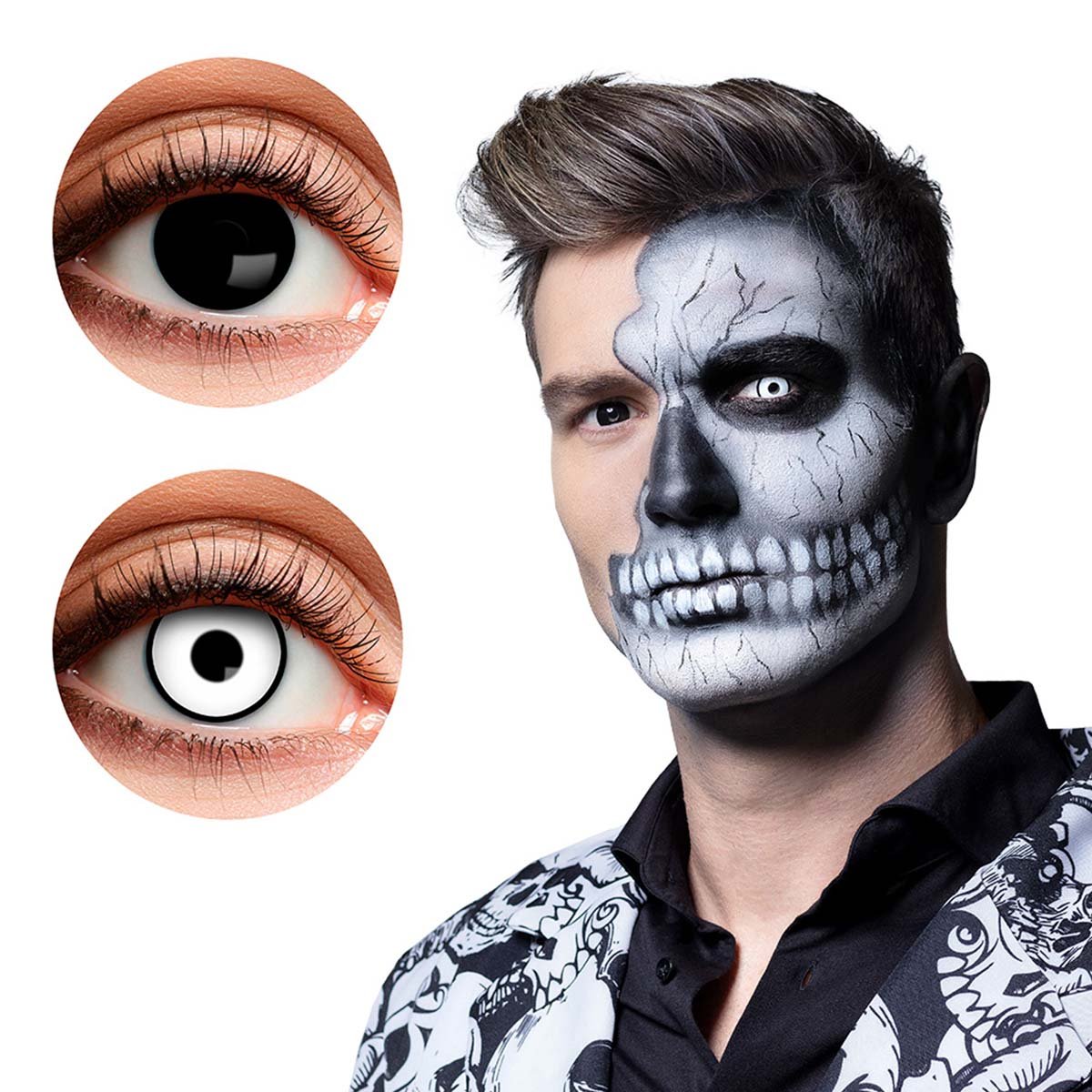Halloweenlinser, Skullface 3 mån