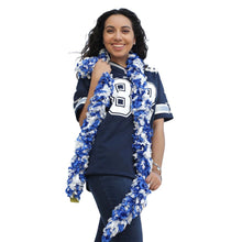 Fjäderfriboa, blå/vit