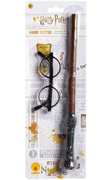 Harry Potterset, glasögon & stav