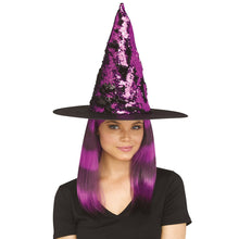 Häxhatt, färgskiftande paljett lila
