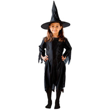 Barndräkt, häxklänning inkl hatt 110/116 cl