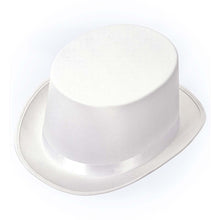 Hög hatt, satin vit