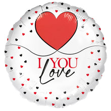 Folieballong, I love you 45 cm