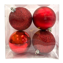 Julgranskulor, röda 4 st 8 cm