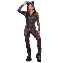 Jumpsuit, Fever Miss Whiplash Geometric Print Catsuit M
