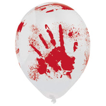 Latexballonger, Balloons Bloody Hand 25,4 cm 6 st