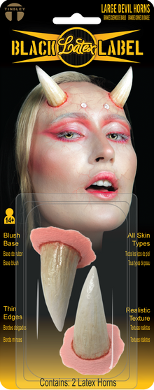 Black Label Latex Horns - Large Devil Horns