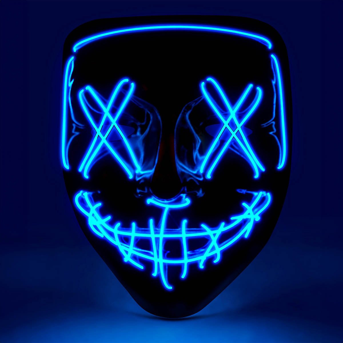 LED-mask, scary blå