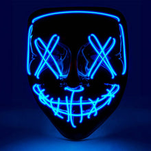LED-mask, scary blå