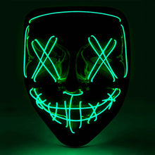 LED-mask, scary grön