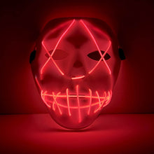LED-mask, vit med rosa neon