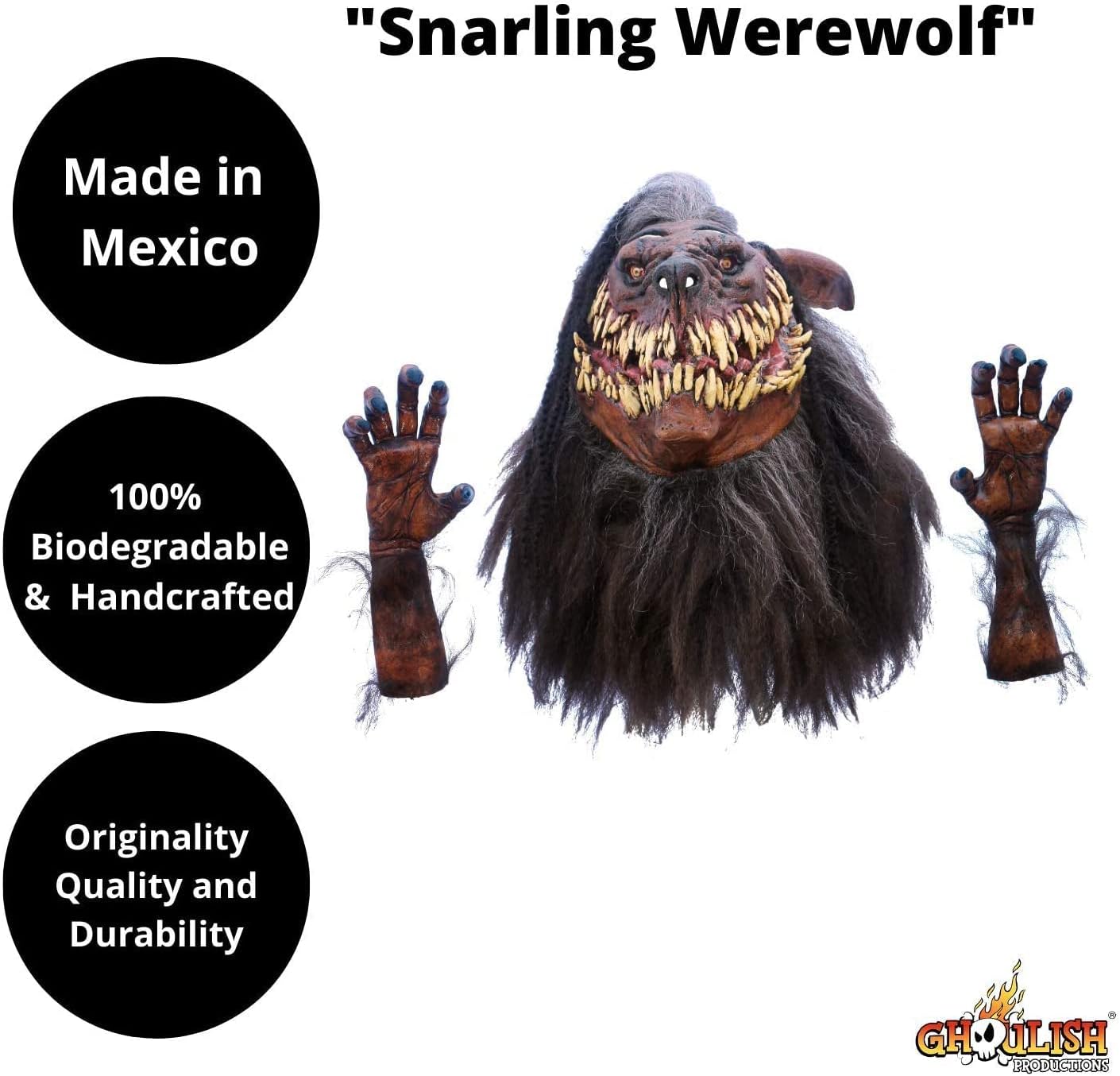 Ghoulish mask, Snarling Werewolf
