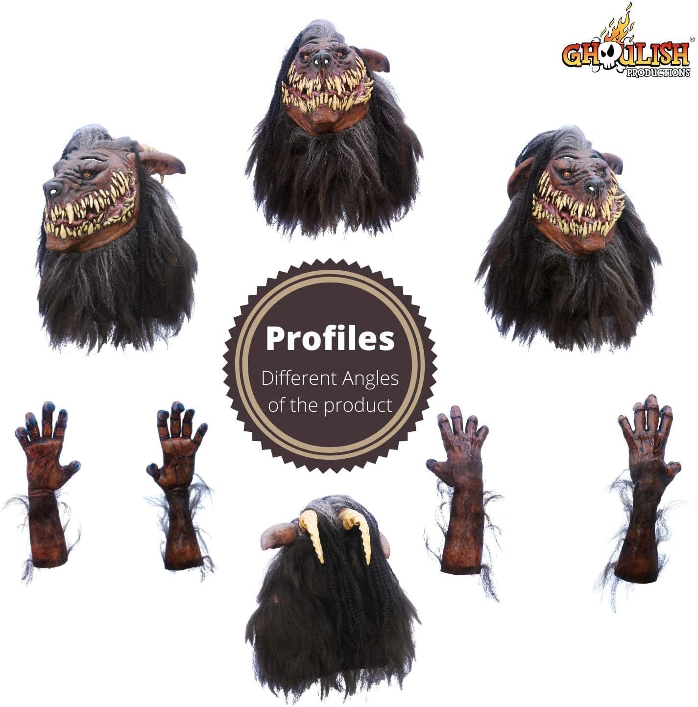 Ghoulish mask, Snarling Werewolf