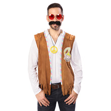 Maskeradset, hippieväst med glasögon