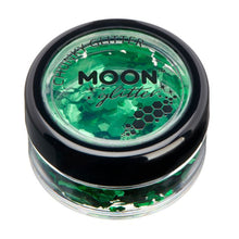 Moon Ansikts- & kroppsglitter i burk, grön 3 g