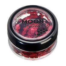 Moon Ansikts- & kroppsglitter i burk, röd 3 g