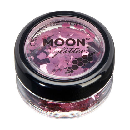 Moon Ansikts- & kroppsglitter i burk, rosa 3 g